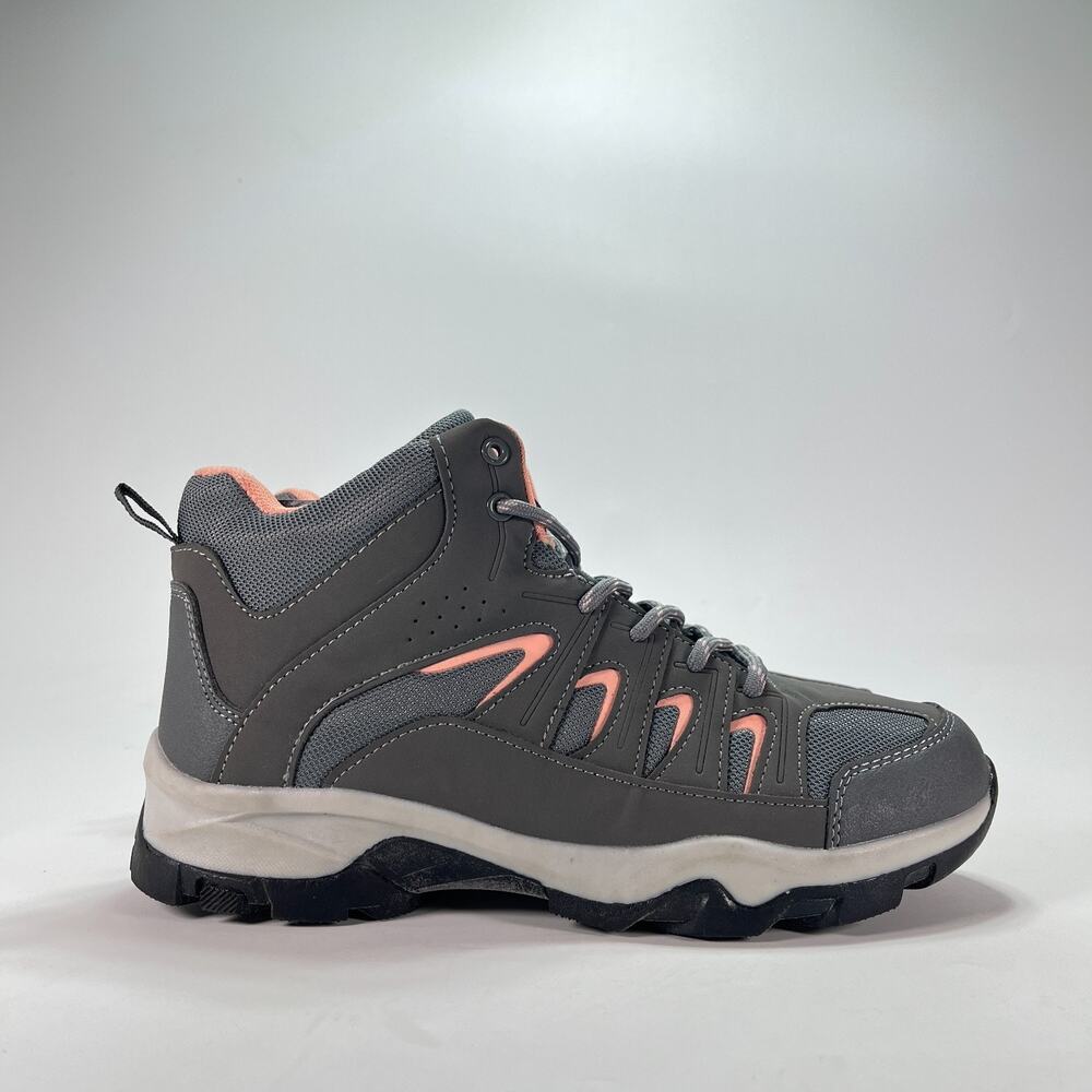 Jabasic Grey Coral Mid Top Lace Up Outdoor Hiking Sports Shoes Women's Size 9